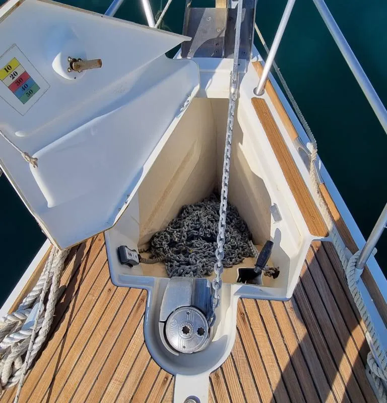 Sea Nest, a Jeanneau Sun Odyssey 42 i sailboat at Finikas, Greece