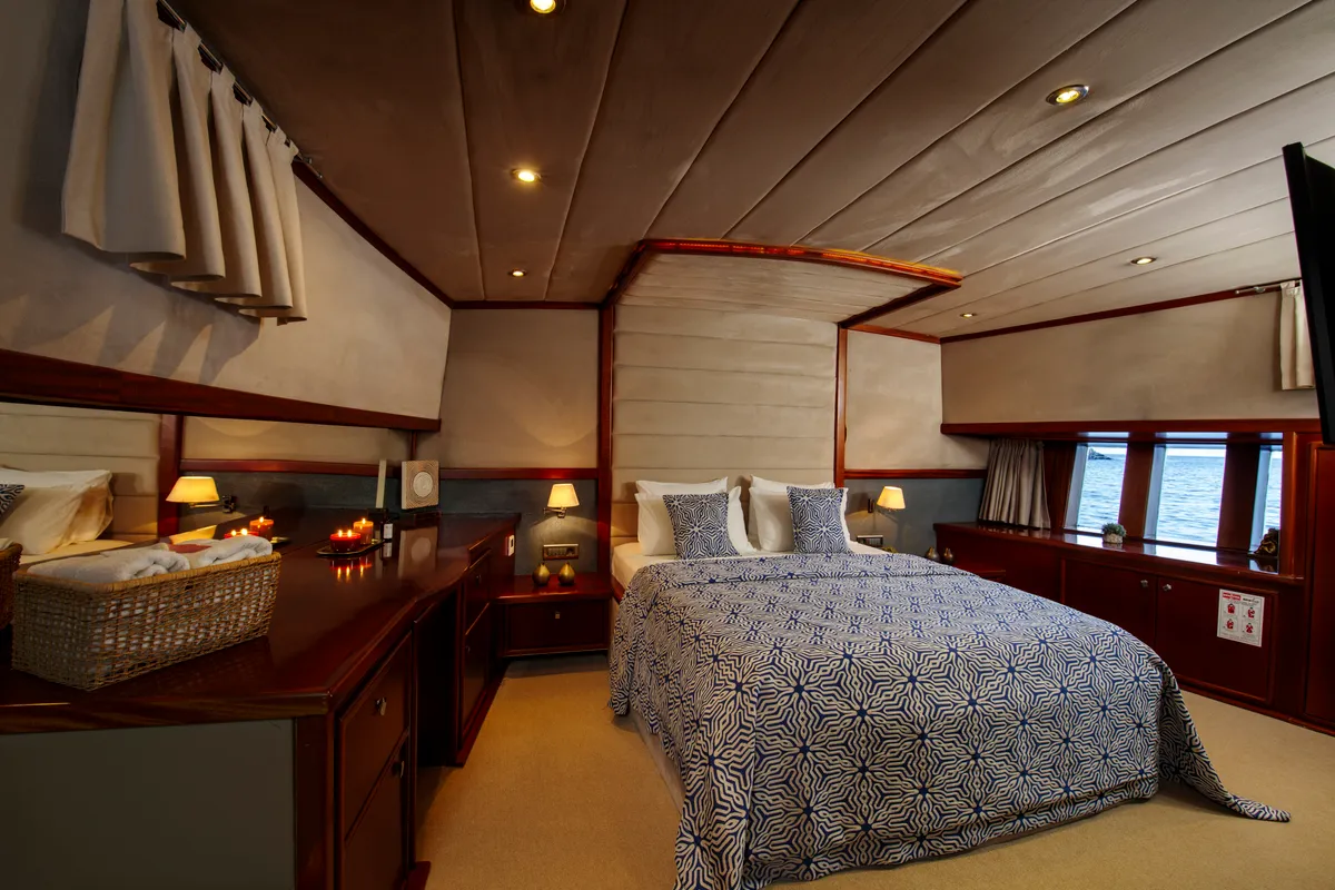 Cabin on Premium, a Gulet Motor sailer motor yacht at Fethiye, Turkey