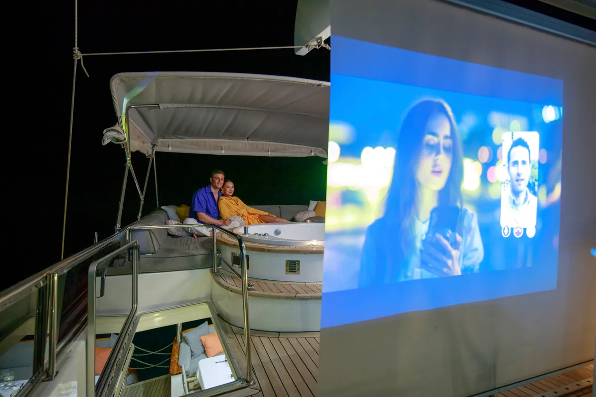 Deck of Premium, a Gulet Motor sailer motor yacht at Fethiye, Turkey