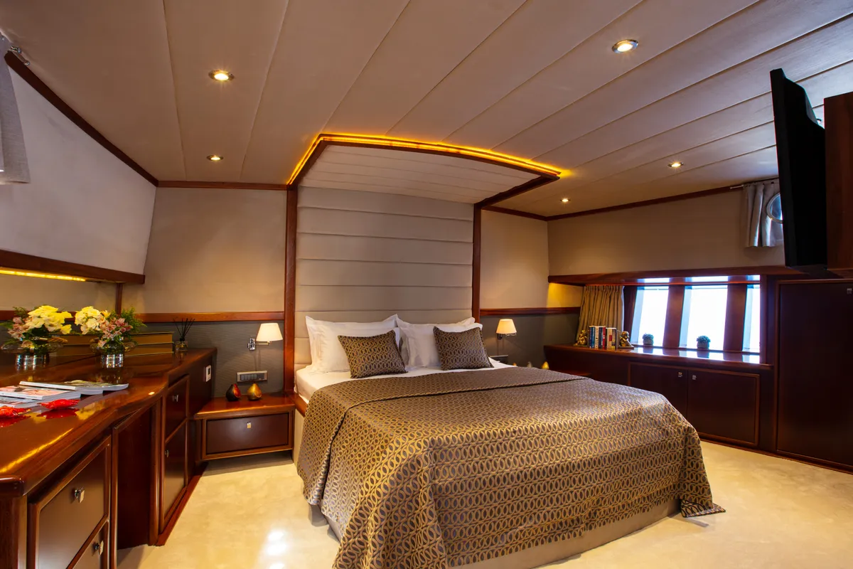 Cabin on Premium, a Gulet Motor sailer motor yacht at Fethiye, Turkey
