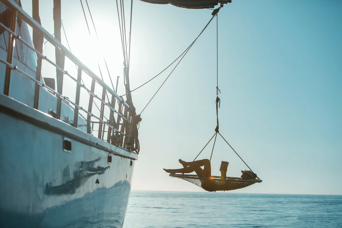 Deck of Premium, a Gulet Motor sailer motor yacht at Fethiye, Turkey