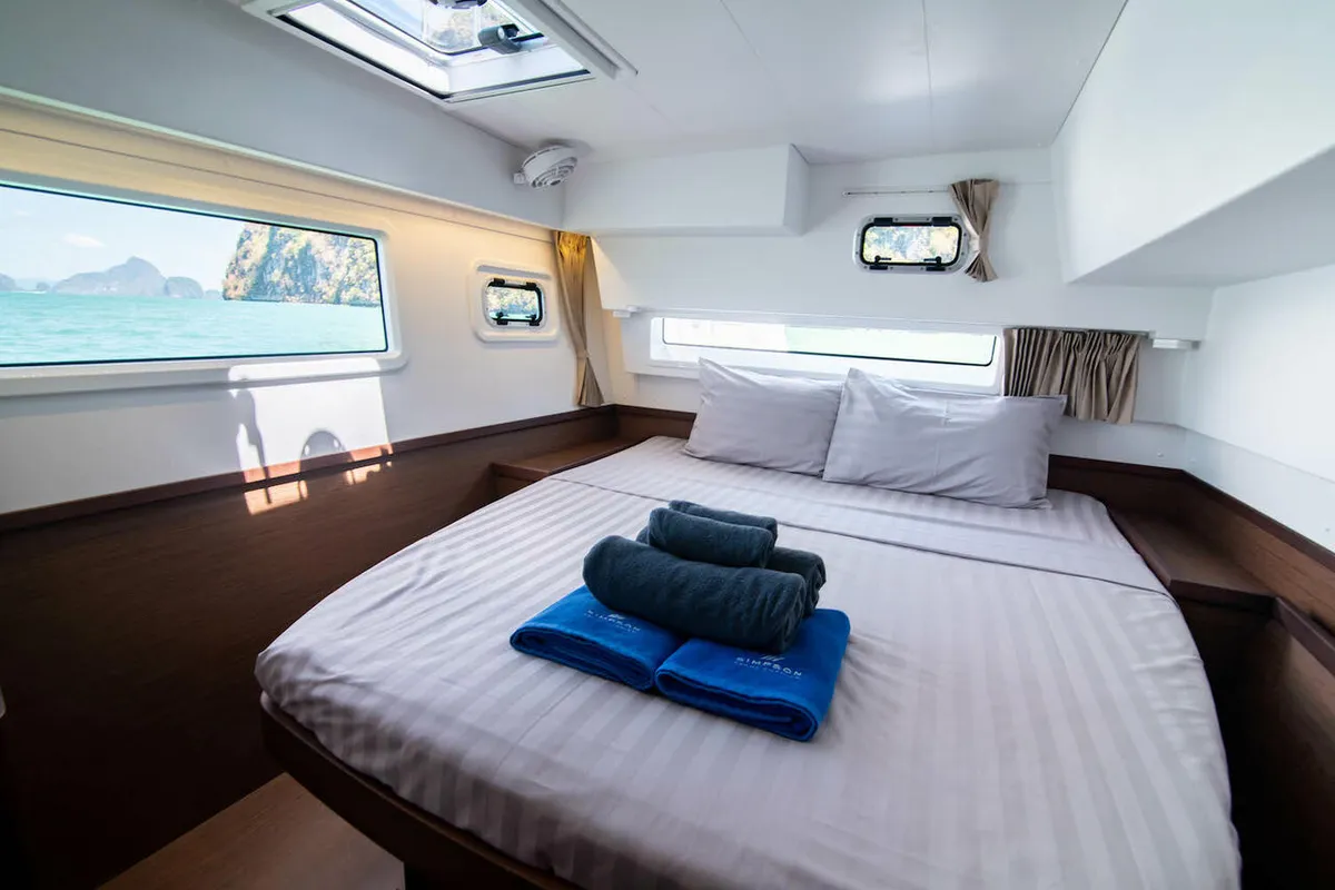 Cabin on Cloud Dancer, a Lagoon 42 catamaran at Pa Khlok, Thailand