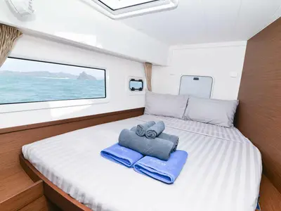 Cabin on Cloud Dancer, a Lagoon 42 catamaran at Pa Khlok, Thailand