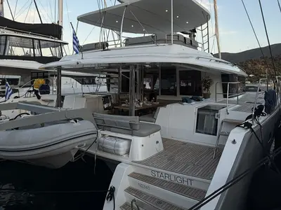Starlight (Crewed) , a Lagoon 560 S2 catamaran at Athens, Greece