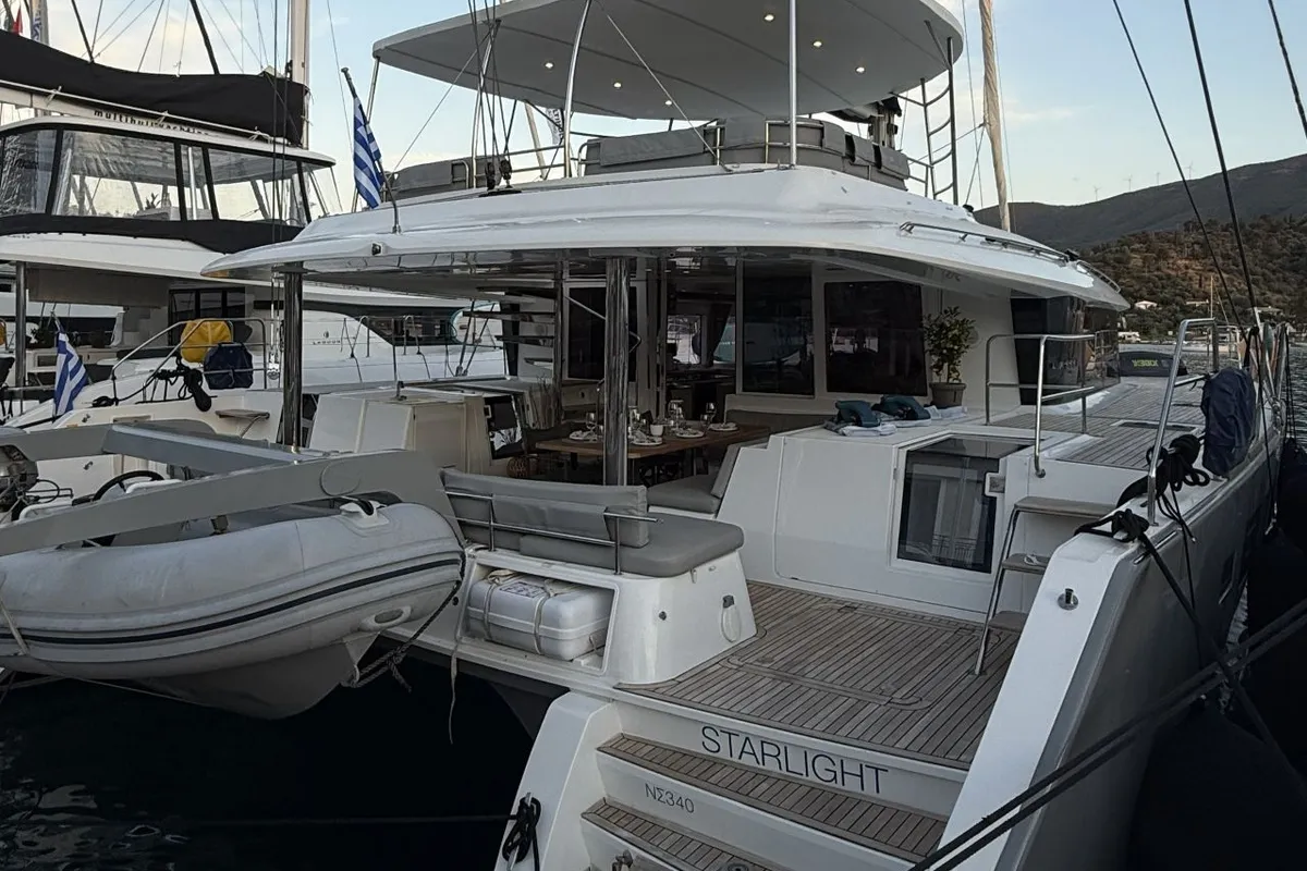 Starlight (Crewed) , a Lagoon 560 S2 catamaran at Athens, Greece
