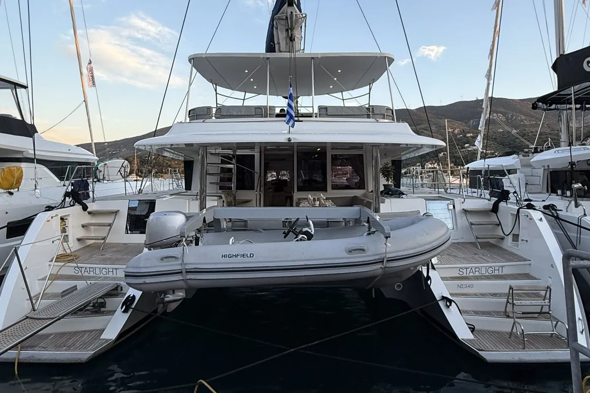 Starlight (Crewed) , a Lagoon 560 S2 catamaran at Athens, Greece