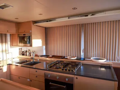 Galley of Starlight (Crewed), a Lagoon 560 S2 catamaran at Athens, Greece