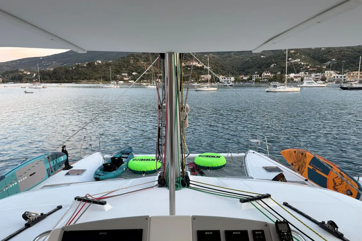 Starlight (Crewed) , a Lagoon 560 S2 catamaran at Athens, Greece