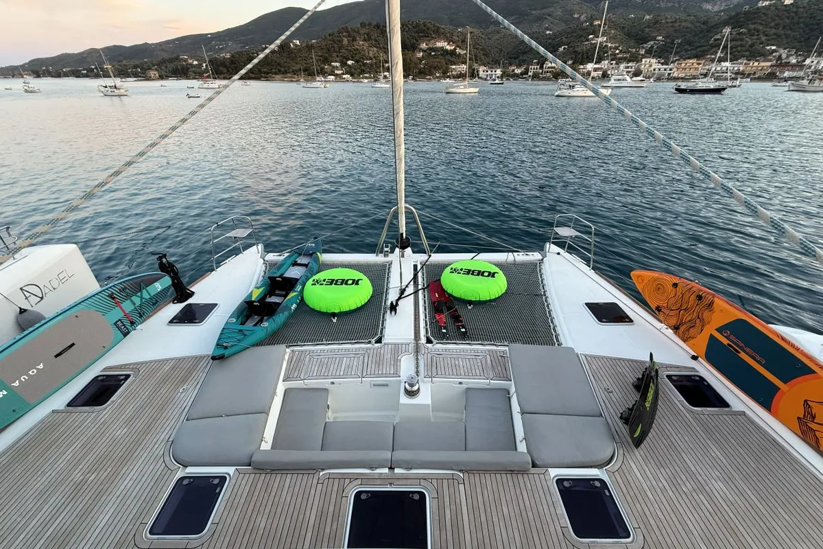 Starlight (Crewed) , a Lagoon 560 S2 catamaran at Athens, Greece