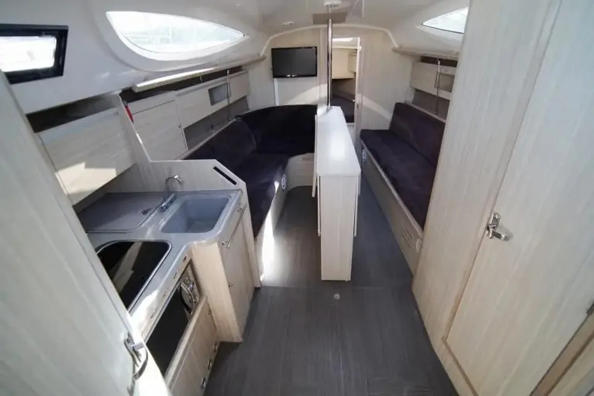 Galley of Kalska Brama, a Northman Maxus 33.1 RS sailboat at Sztynort, Poland