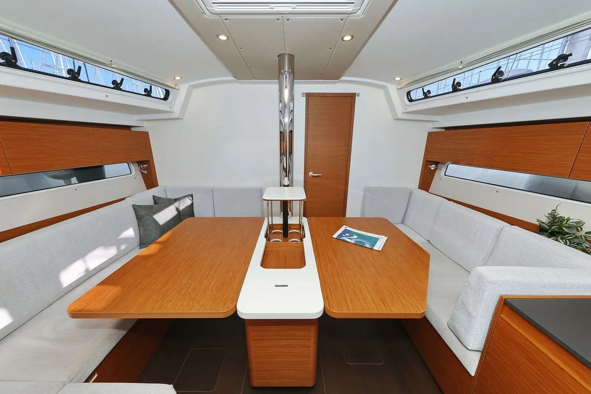 Salon of Bela, a Hanse 410 sailboat at Grad Biograd na Moru, Croatia