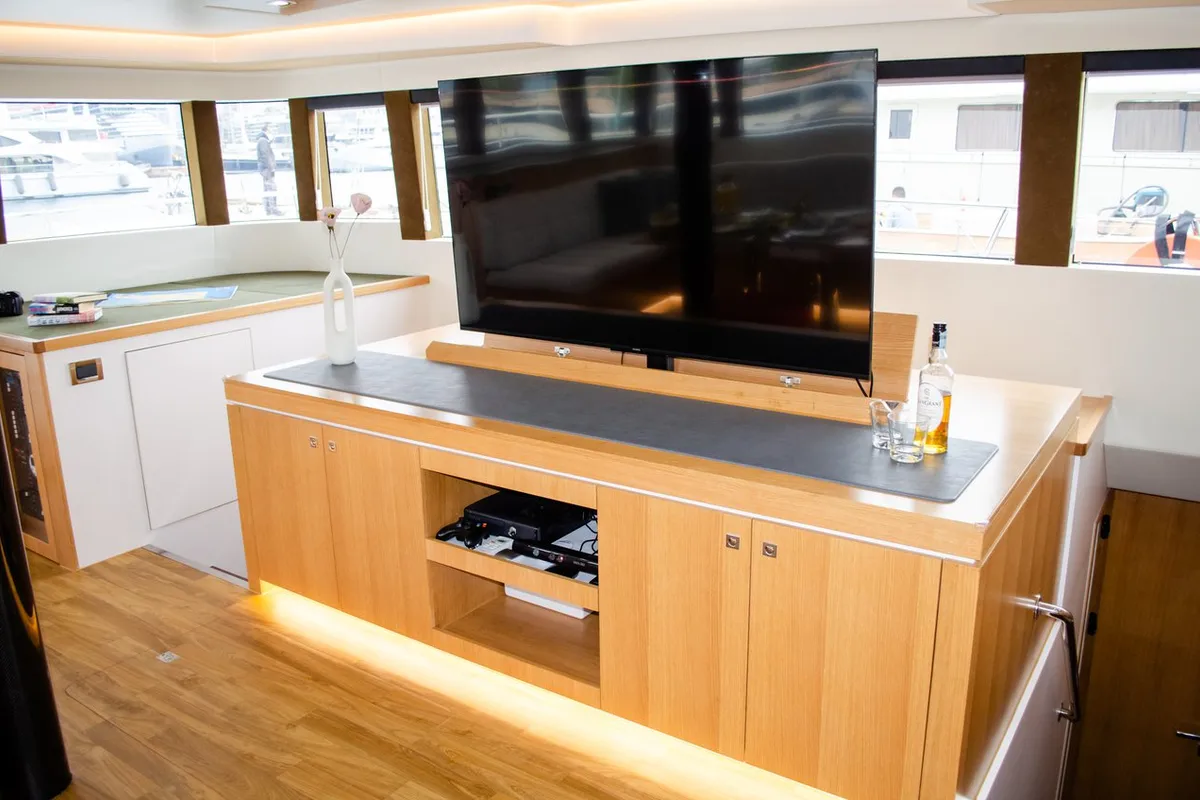 Salon of October, a Mazarin 55 catamaran at Seget Donji, Croatia