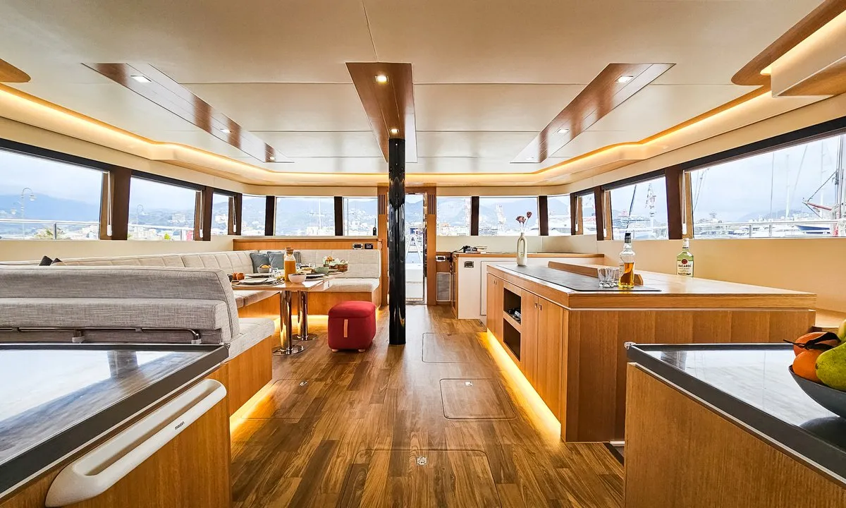 Salon of October, a Mazarin 55 catamaran at Seget Donji, Croatia