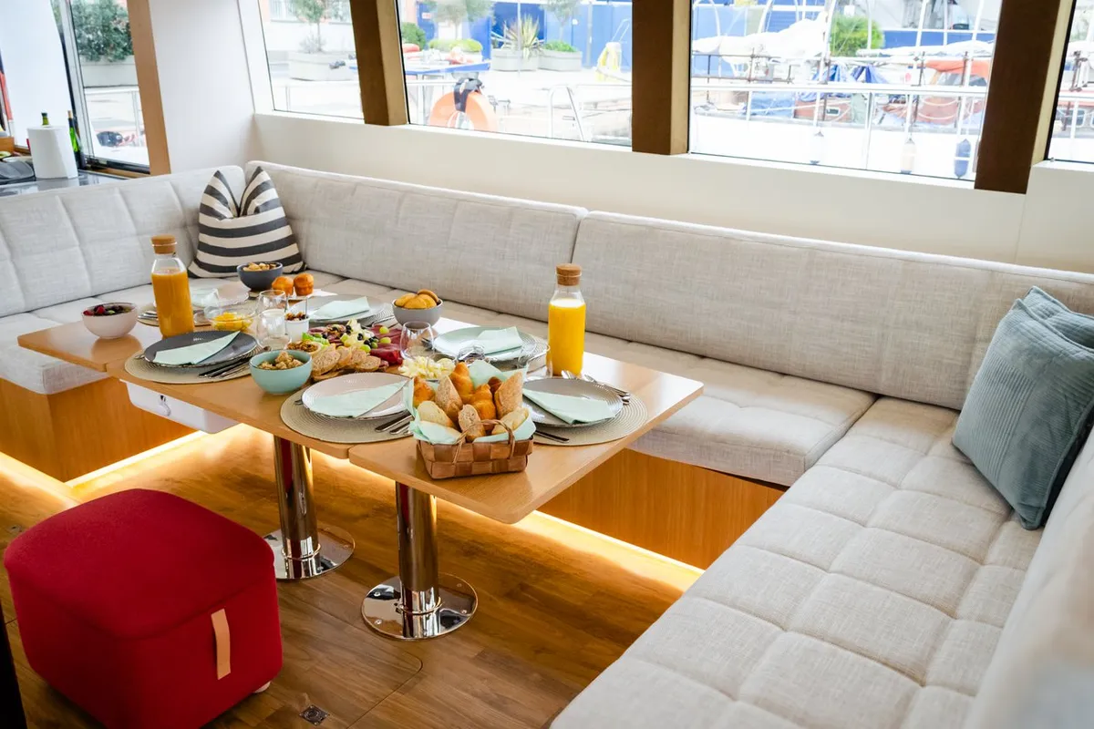 Salon of October, a Mazarin 55 catamaran at Seget Donji, Croatia