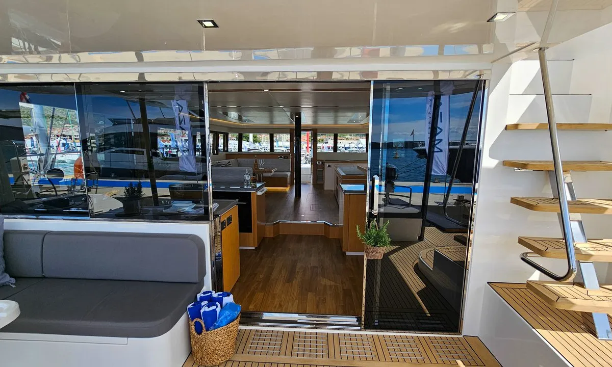 Salon of October, a Mazarin 55 catamaran at Seget Donji, Croatia