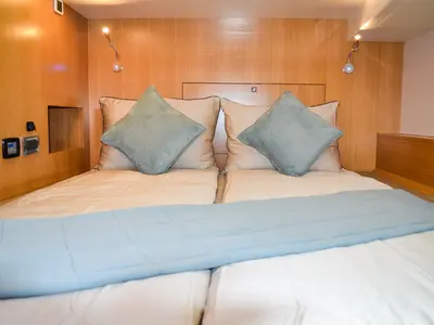 Cabin on October, a Mazarin 55 catamaran at Seget Donji, Croatia