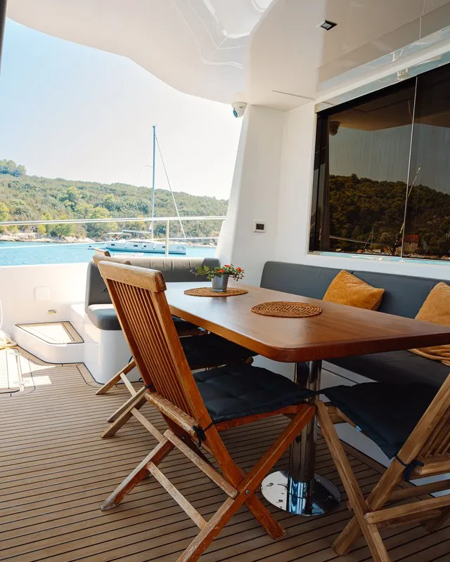 Salon of October, a Mazarin 55 catamaran at Seget Donji, Croatia