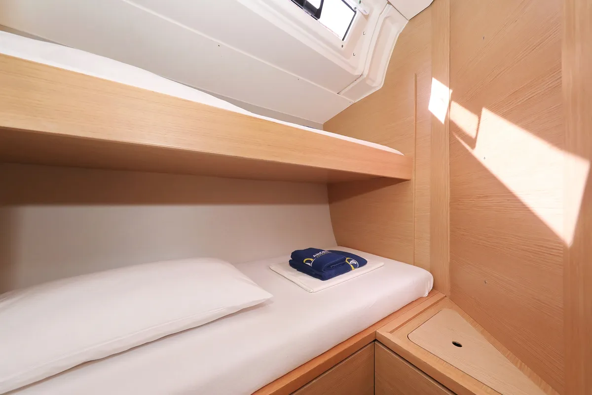 Cabin on Cupid, a Dufour 470 sailboat at Općina Sukošan, Croatia