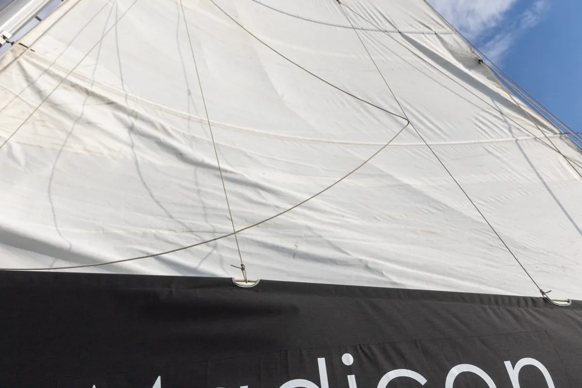 MADICON, a Lagoon 450 Fly catamaran at Parikia, Greece