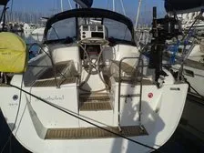 Cockpit of Mentholad, a Dufour 365 GL sailboat at Sant Antoni de Portmany, Spain