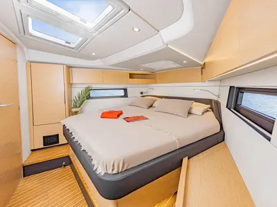 Cabin on Invalid, a Hanse 460 sailboat at Grad Biograd na Moru, Croatia