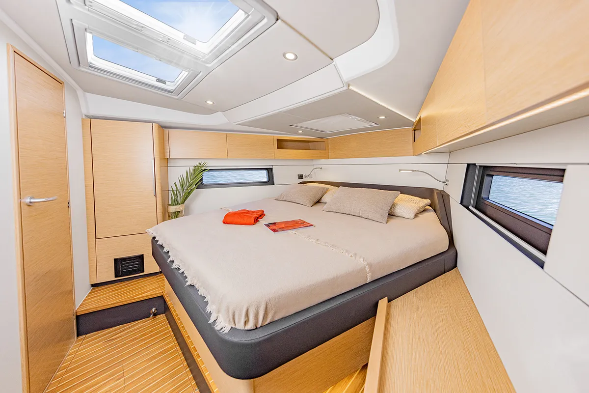 Cabin on Invalid, a Hanse 460 sailboat at Grad Biograd na Moru, Croatia