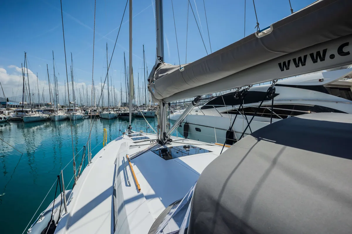 Invalid, a Hanse 460 sailboat at Grad Biograd na Moru, Croatia