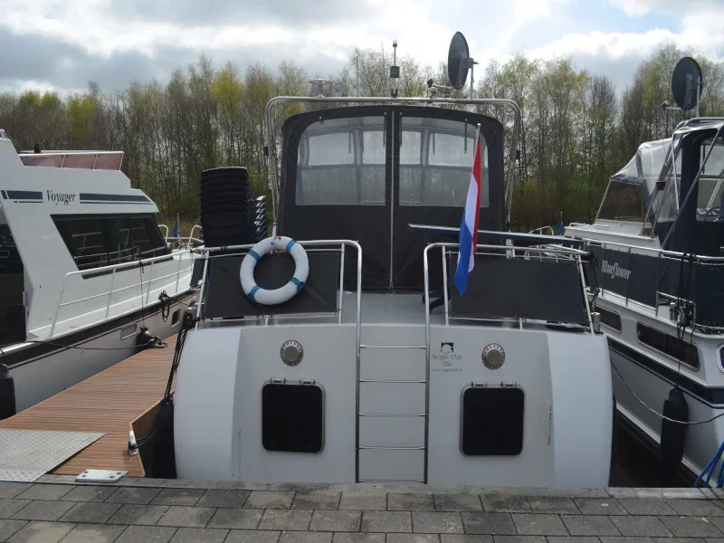 Exterior view of Surrender, a De Drait Tyvano 1340 motorboat at Drachten, Netherlands