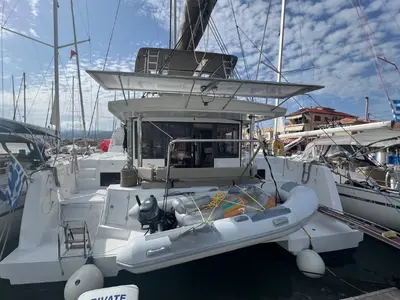 Galley of Bali 4.4, a Bali 4.4 catamaran at Municipal Unit of Lefkada, Greece