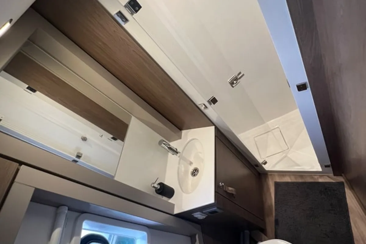 Exterior view of Bali 4.4, a Bali 4.4 catamaran at Municipal Unit of Lefkada, Greece