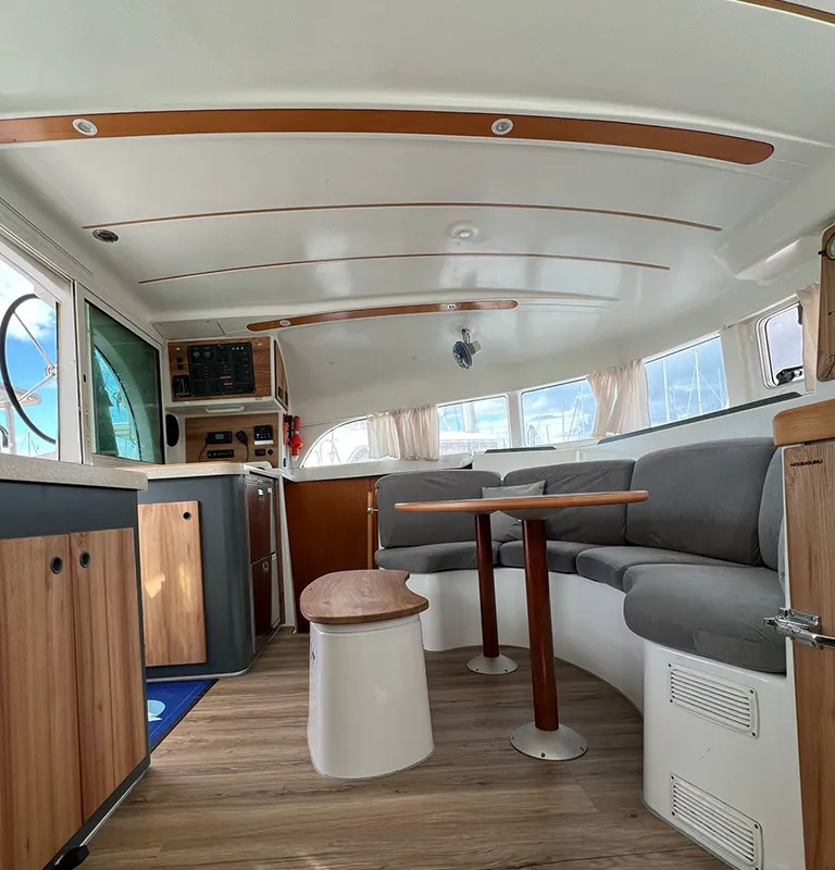 Salon of Relax, a Lagoon 380 S2 catamaran at Punat, Croatia