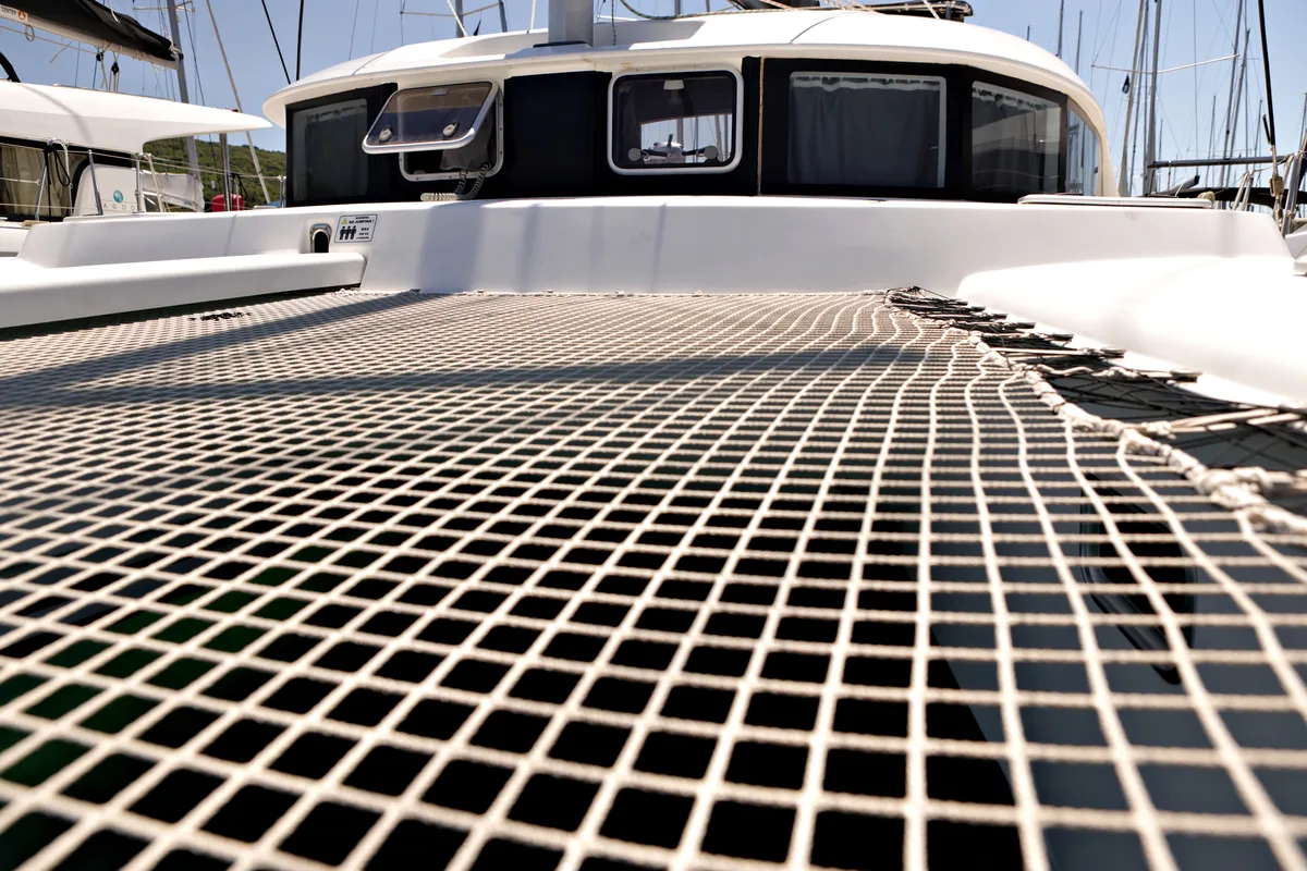 Deck of Relax, a Lagoon 380 S2 catamaran at Punat, Croatia