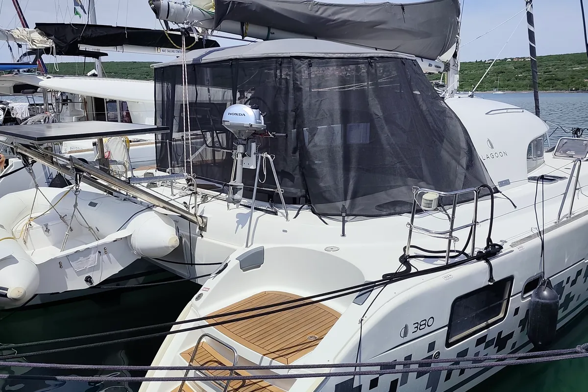 Relax, a Lagoon 380 S2 catamaran at Punat, Croatia