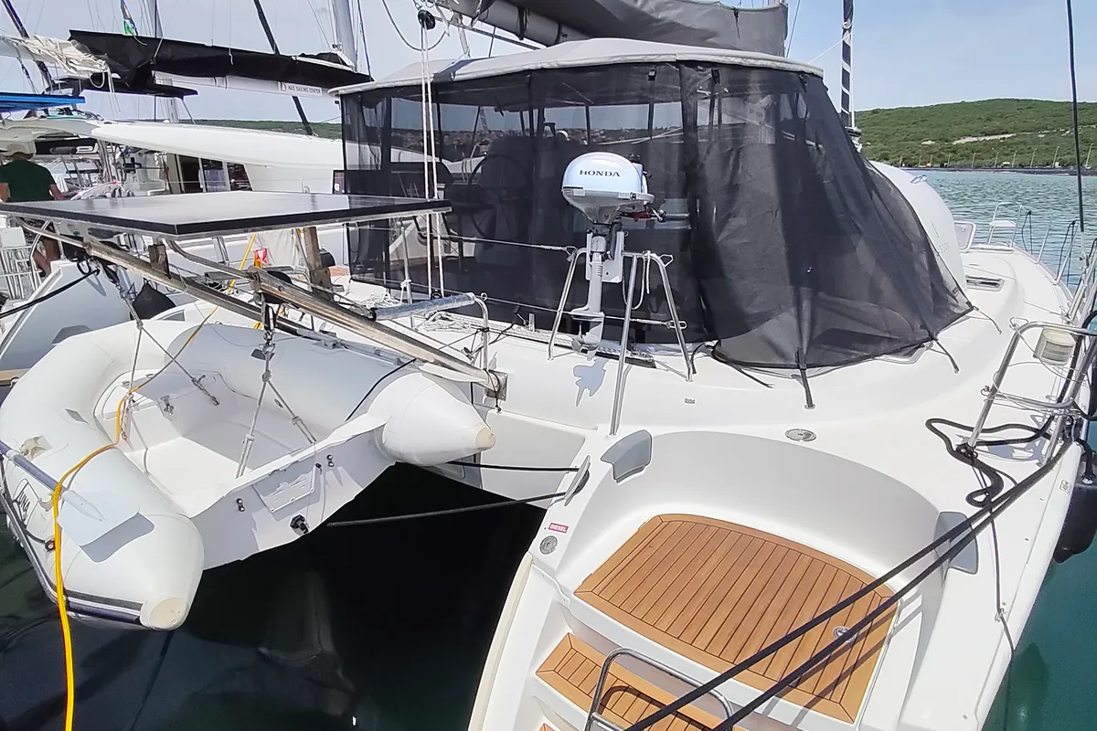 Relax, a Lagoon 380 S2 catamaran at Punat, Croatia