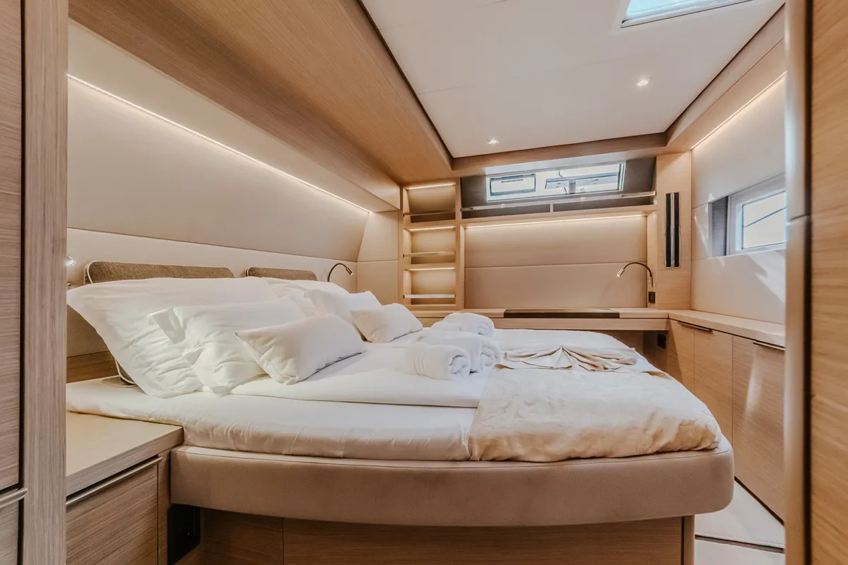 Cabin on Tri Wing, a Lagoon 55 catamaran at Grad Kaštela, Croatia