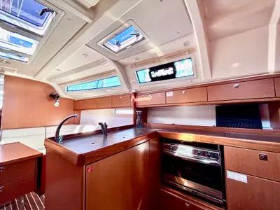 Galley of Enjoy the Silence, a Bavaria Cruiser 37 sailboat at Fethiye, Turkey