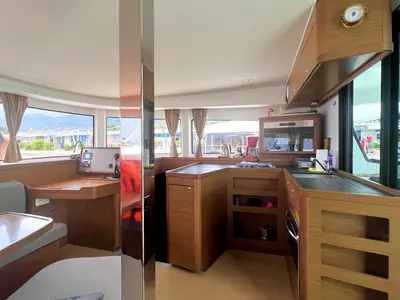 Galley of Love Hunter, a Lagoon 42 catamaran at Grad Kaštela, Croatia