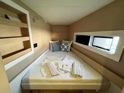 Cabin on ProntoSail, a Aventura 37 catamaran at Fethiye, Turkey