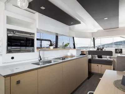 Galley of Mare Tortuga, a Fountaine Pajot MY 37 catamaran at Općina Medulin, Croatia