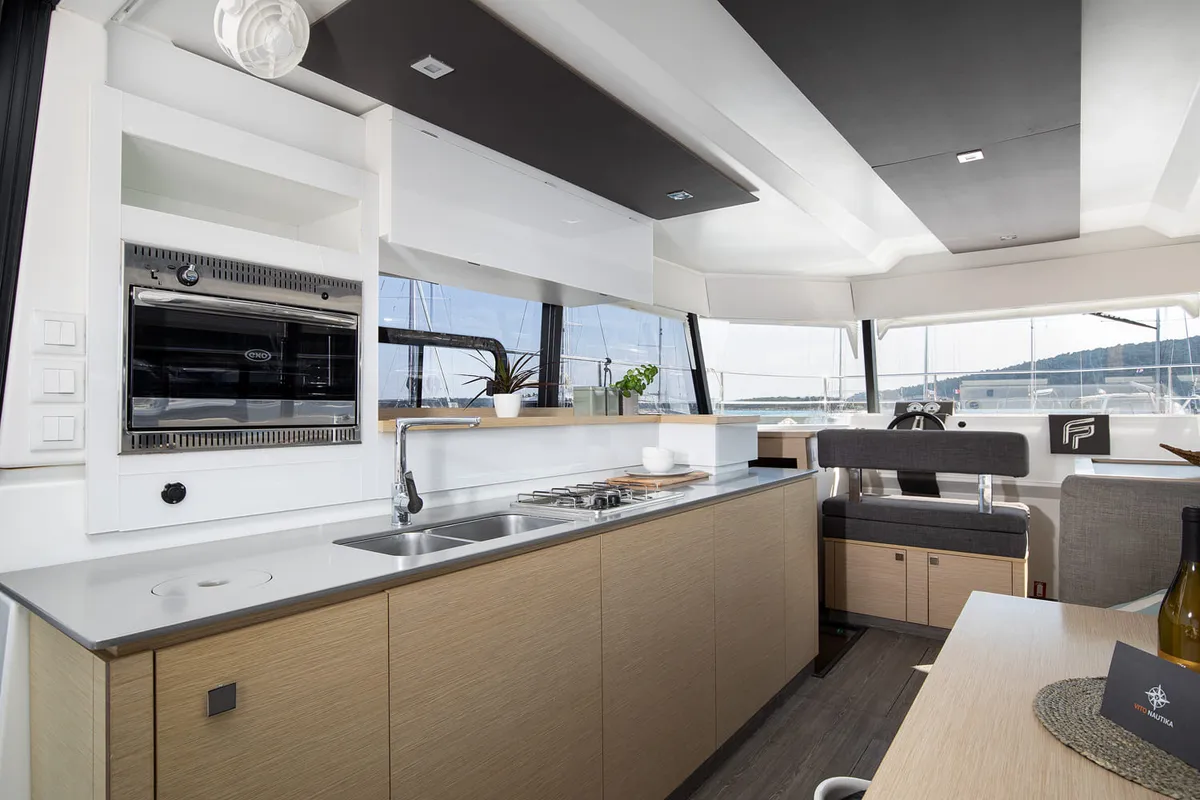 Galley of Mare Tortuga, a Fountaine Pajot MY 37 catamaran at Općina Medulin, Croatia