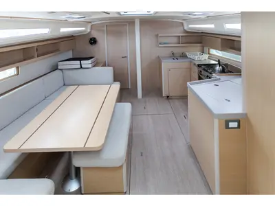 Galley of Clio, a Beneteau Oceanis 40.1 sailboat at Rosignano Solvay, Italy
