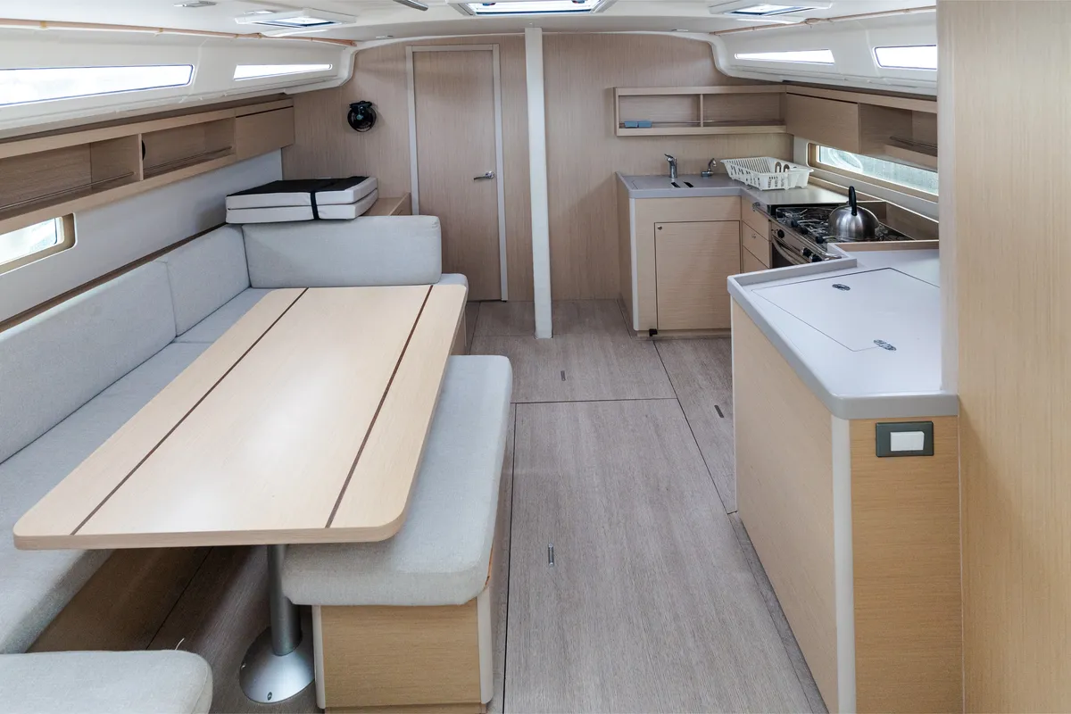 Galley of Clio, a Beneteau Oceanis 40.1 sailboat at Rosignano Solvay, Italy
