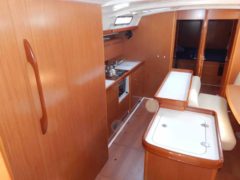 Galley of Comfort, a Beneteau Cyclades 50.5 sailboat at Municipal Unit of Nea Peramos, Greece