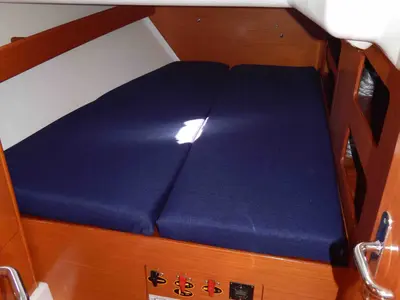 Cabin on Comfort, a Beneteau Cyclades 50.5 sailboat at Municipal Unit of Nea Peramos, Greece