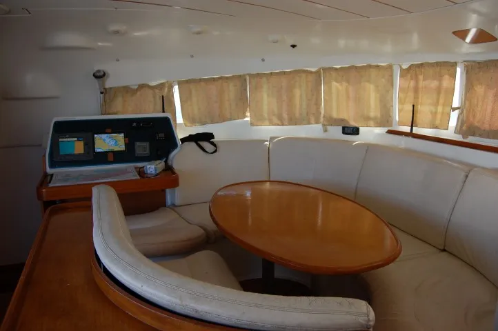Salon of Sofia Cuba, a Lagoon 410 catamaran at Cienfuegos, Cuba