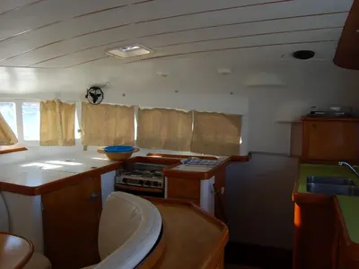 Galley of Sofia Cuba, a Lagoon 410 catamaran at Cienfuegos, Cuba