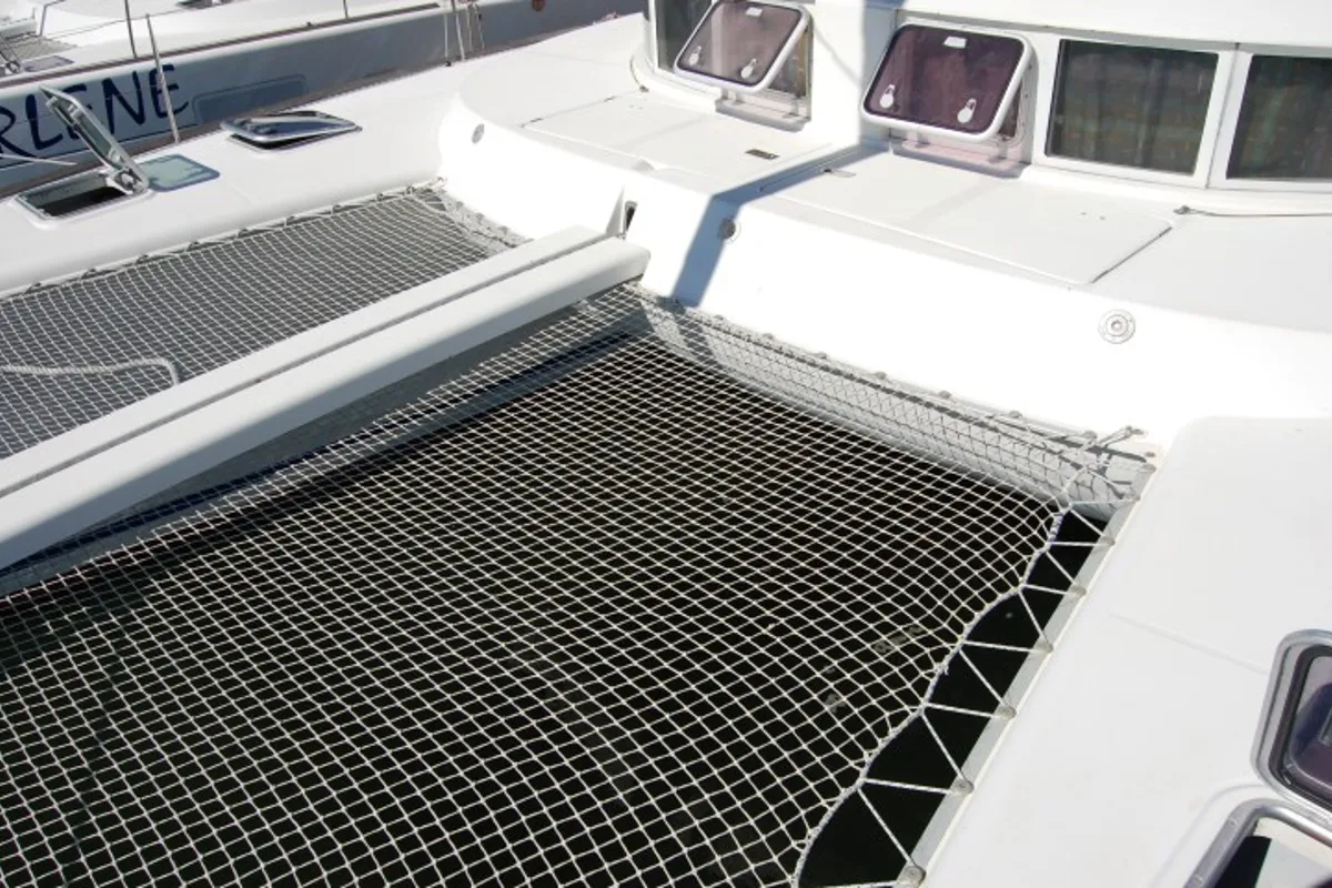 Deck of Sofia Cuba, a Lagoon 410 catamaran at Cienfuegos, Cuba