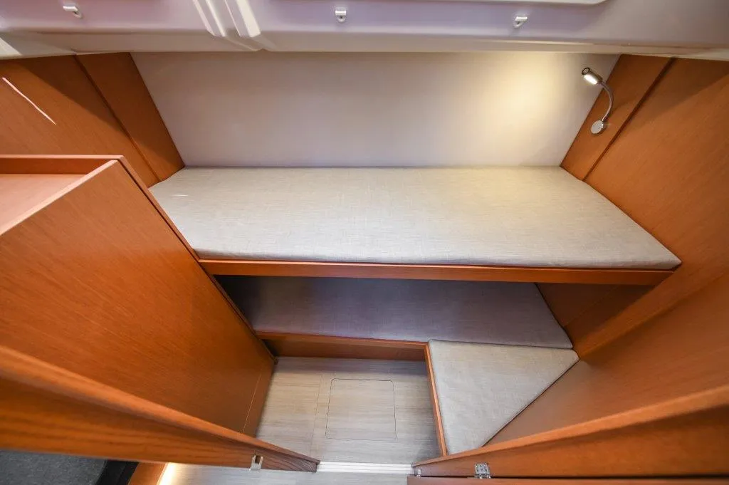 Cabin on BOSUN, a Bavaria C46 sailboat at Zadar, Croatia