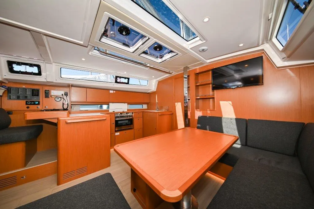 Salon of BOSUN, a Bavaria C46 sailboat at Zadar, Croatia