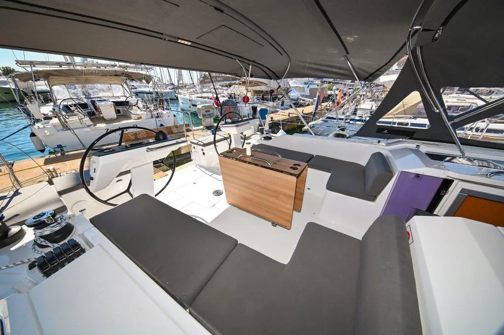 Cockpit of BOSUN, a Bavaria C46 sailboat at Zadar, Croatia